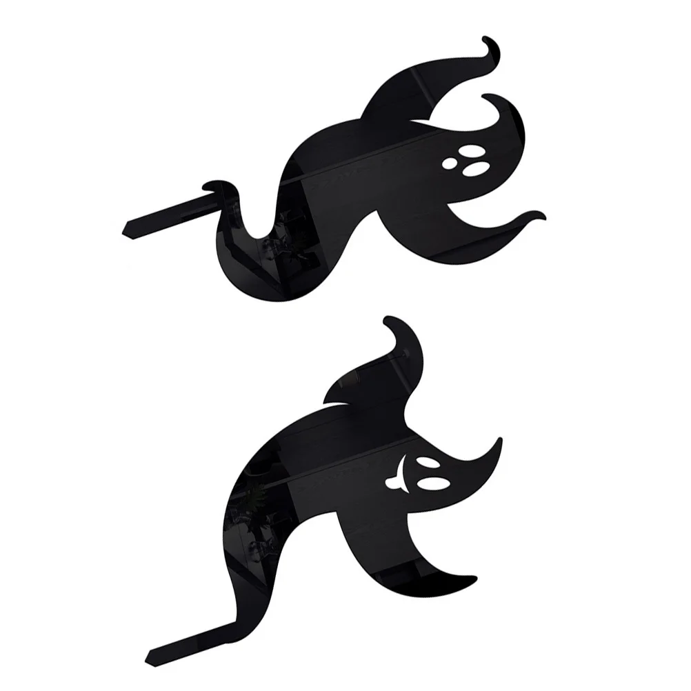

2Pcs Halloween Ghost Yard Sign Ghost Shape Stake Sign Yard Art Ornament for Garden Ground Inserted Decor Party Theme