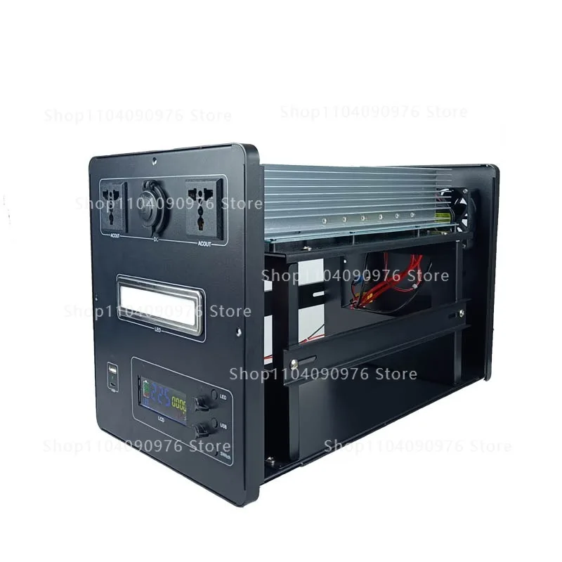 Portable Power Station Kit Complete Pure Sine Wave Inverter 12V24V to 220V Storage Case Battery not included