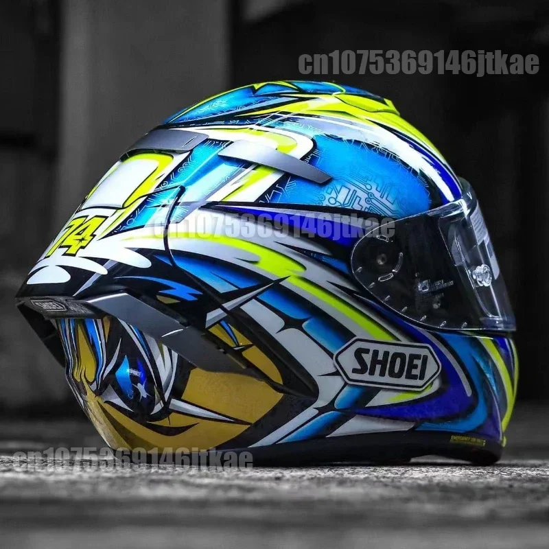 Motorcycle Full Face Helmet SHOEI X-14 Helmet X-SPIRIT III X-Fourteen 74 Yellow Kato Daijiro TC-3 Sports Racing Helmet