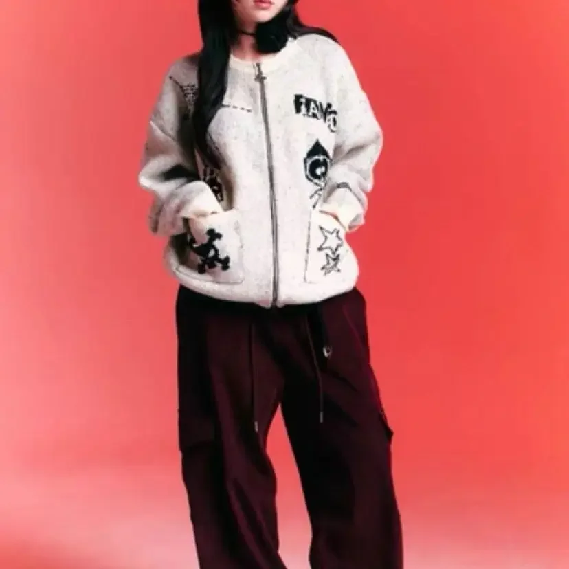 De Powerpuff Girls Anime Sweater Meisjes Lente en Herfst Vest Rits Gebreide Trui Losse en Warme Boterbloem Trui