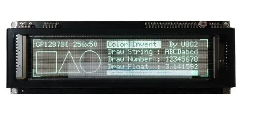 Fluorescent Display 6.1 Inches VFD256x50 GP1287 Fluorescent Graphic Dot Matrix Display Module