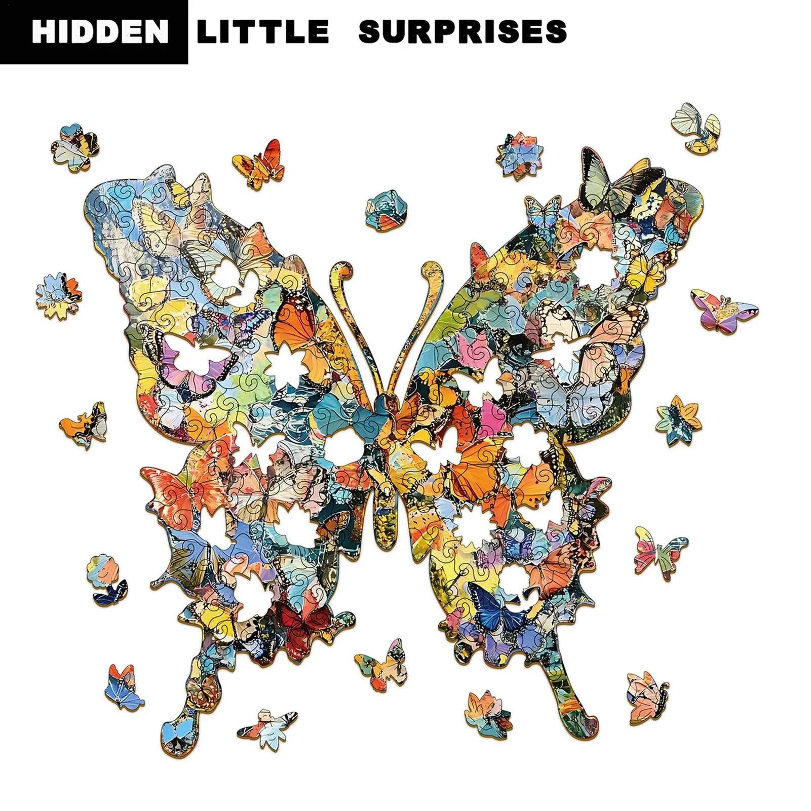 나무 직소 퍼즐 나비 모양 퍼즐 162/118 조각 두뇌 자극 게임 가족 파티 게임 어린이 및 성인을 위한 크리스마스 선물