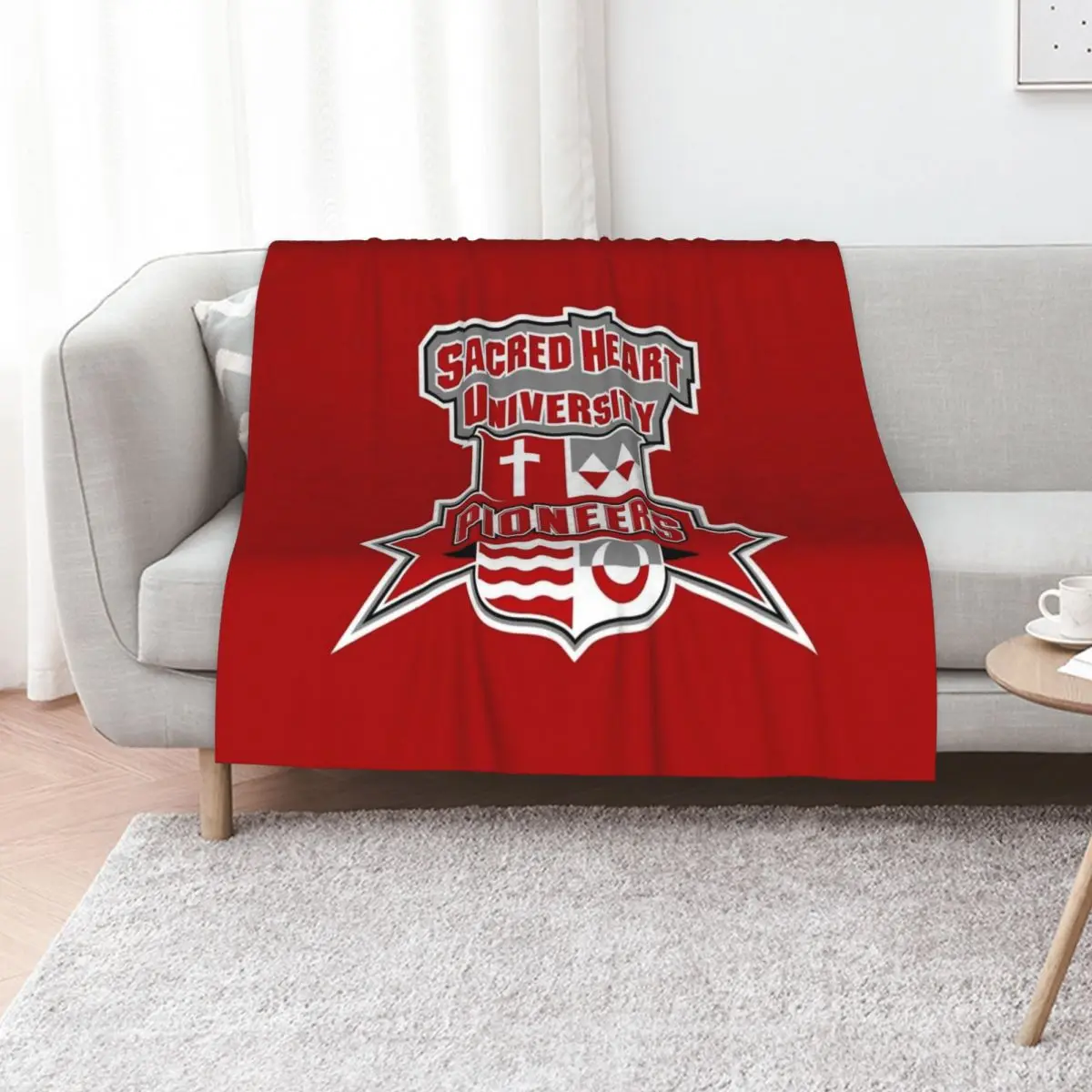 

Sacred Heart University Throw Blanket Bed warm for winter Softest Bed covers Blankets