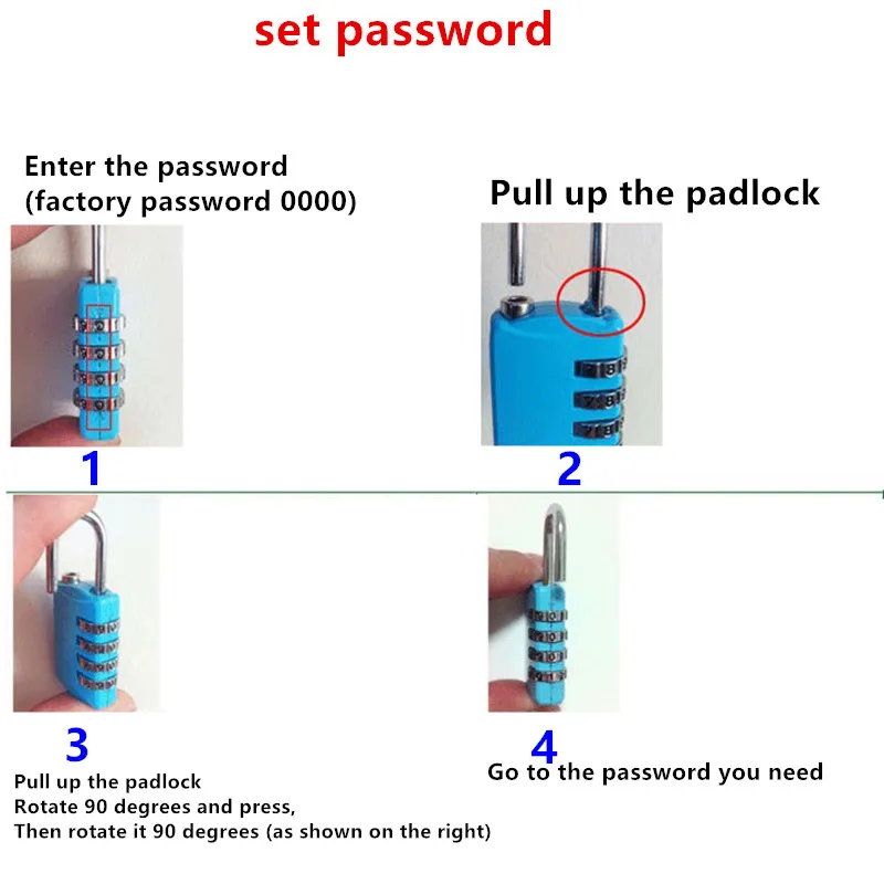 4つのダイヤル付きのパスワードロック,スーツケース,金属コード,パスワード,南京錠,盗難防止,盗難防止
