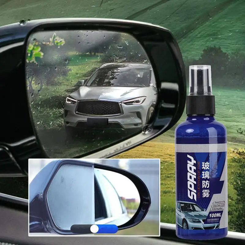 Car Glass Anti-rain Spray Windshield Anti Fog 100ml Auto Glass Anti-Fog Spray Glass Cleaner Auto Water Repellent Coating Agent