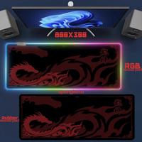 New Japanese Dragon Large Gaming XL 800x300mm Keyboard Gamer Mouse Pad on The Table Speed Desk Mat Anime E-sports Mouse Mats