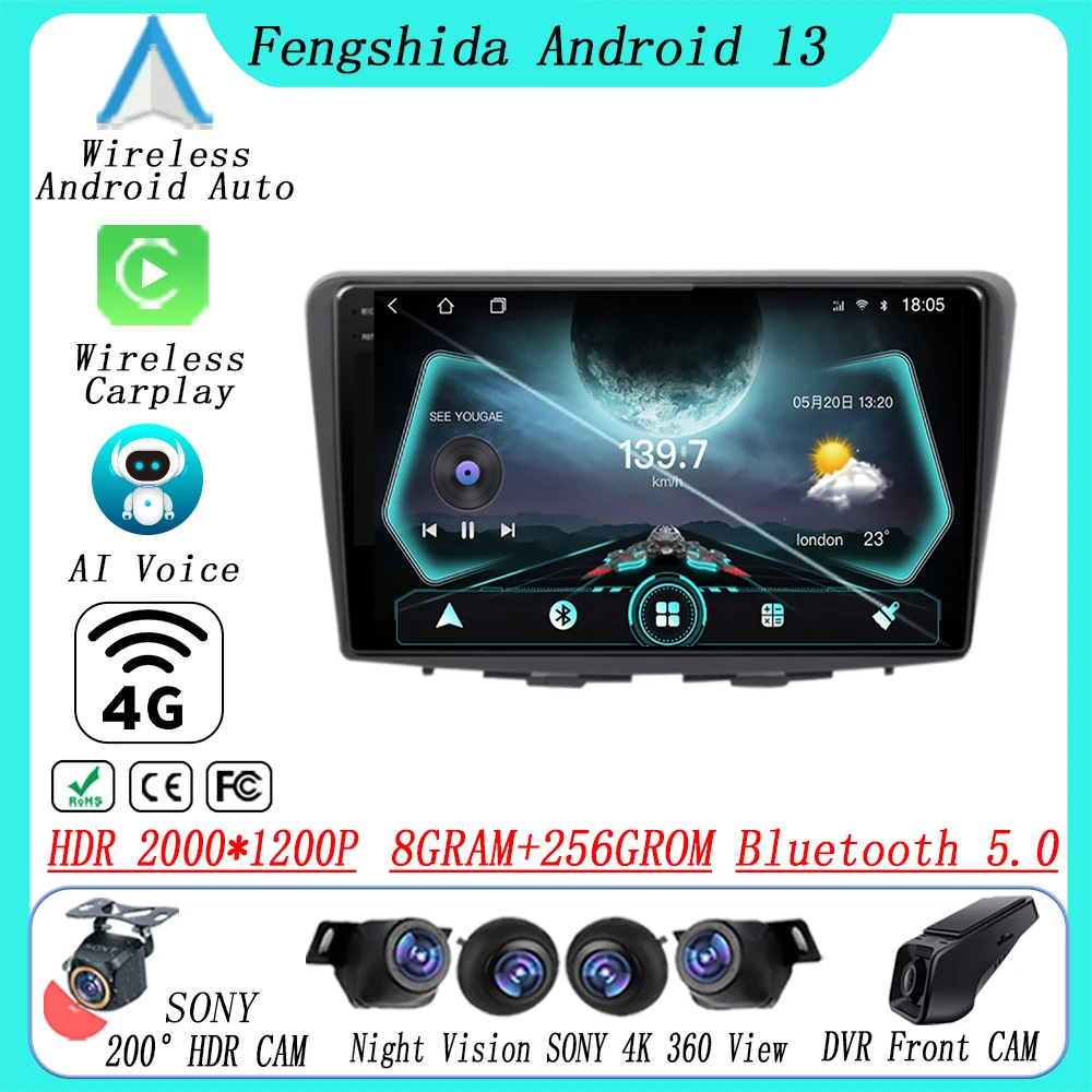 

Android 13 For Suzuki Baleno 2016 2017 2018 2019 Car Radio 5G Wifi BT No 2din DVD Multimedia Player GPS Navigation QLED HDR DSP