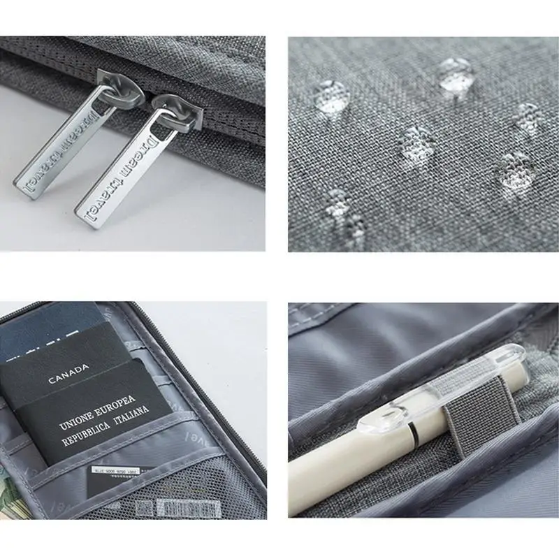 Travel Document Organizer Family Passport Wallet Multi-Purpose Passport Credit Card Cash Travel Document Holder Birthday