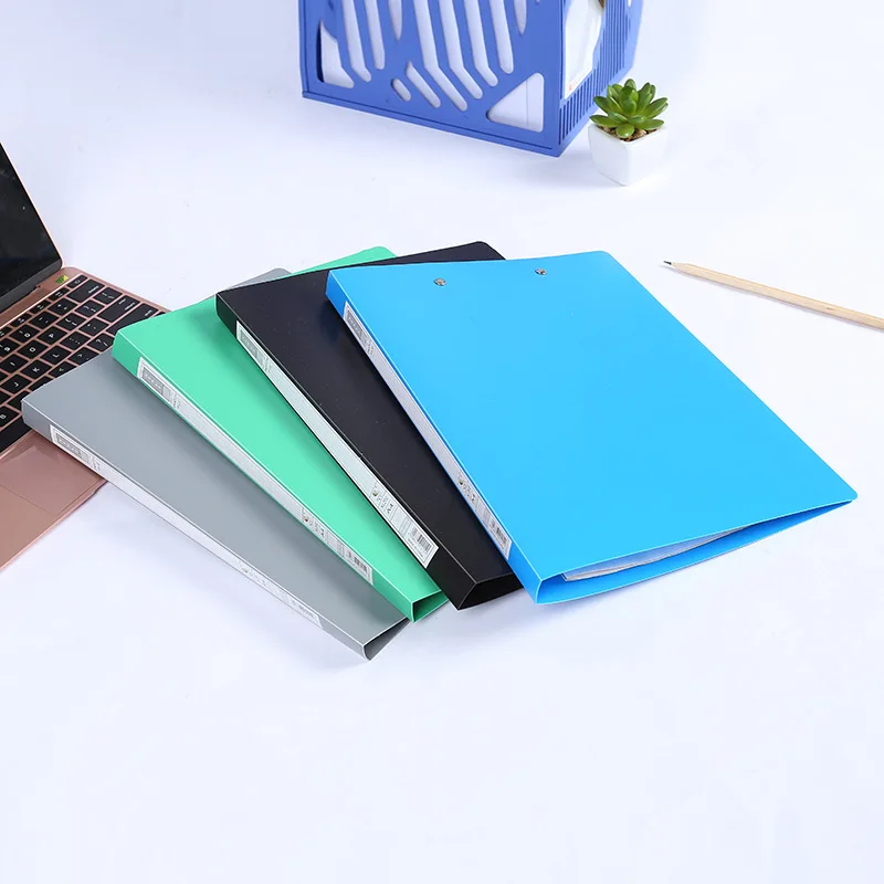 A4 Office Plastic Folder Thick Single Strength Clamp PP Plastic Binder Clamp folder document case  folder organizer a4