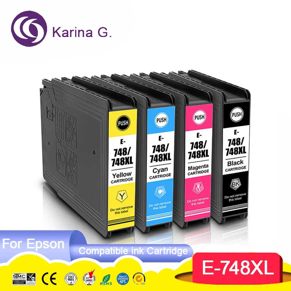 

748 XL T748 T748XL 748XL T748XXL 748XXL Compatible Ink Cartridge for Epson WorkForce Pro WF-6090/WF-6530/ WF-6590/WF-8090 8590