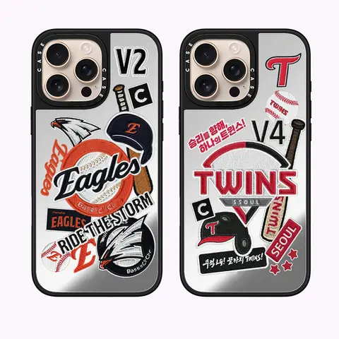 Coque de téléphone miroir de l'équipe de Baseball, tendance coréenne, avec MagSafe, pour iPhone 17 16 14 13 12 15 Pro Max Plus Air Fashion