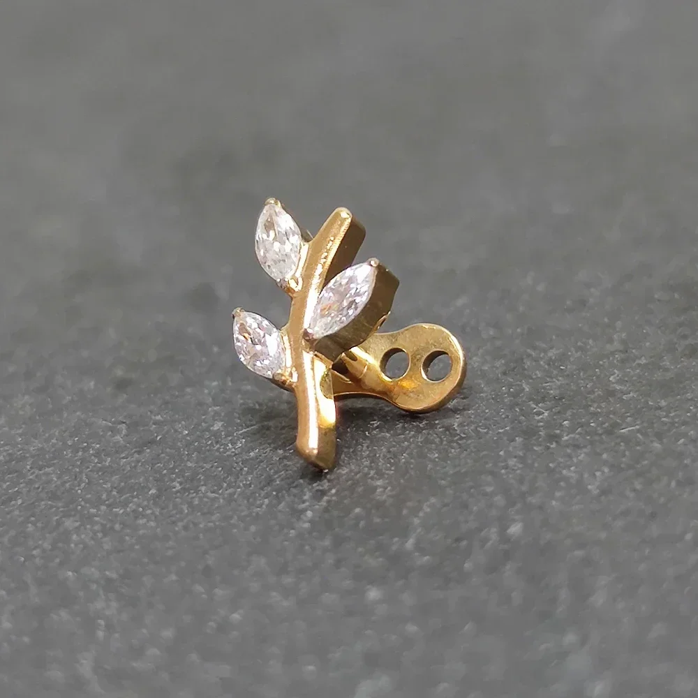 Titanium Helix Piercing Microdermal Studs, Dermal Anchor