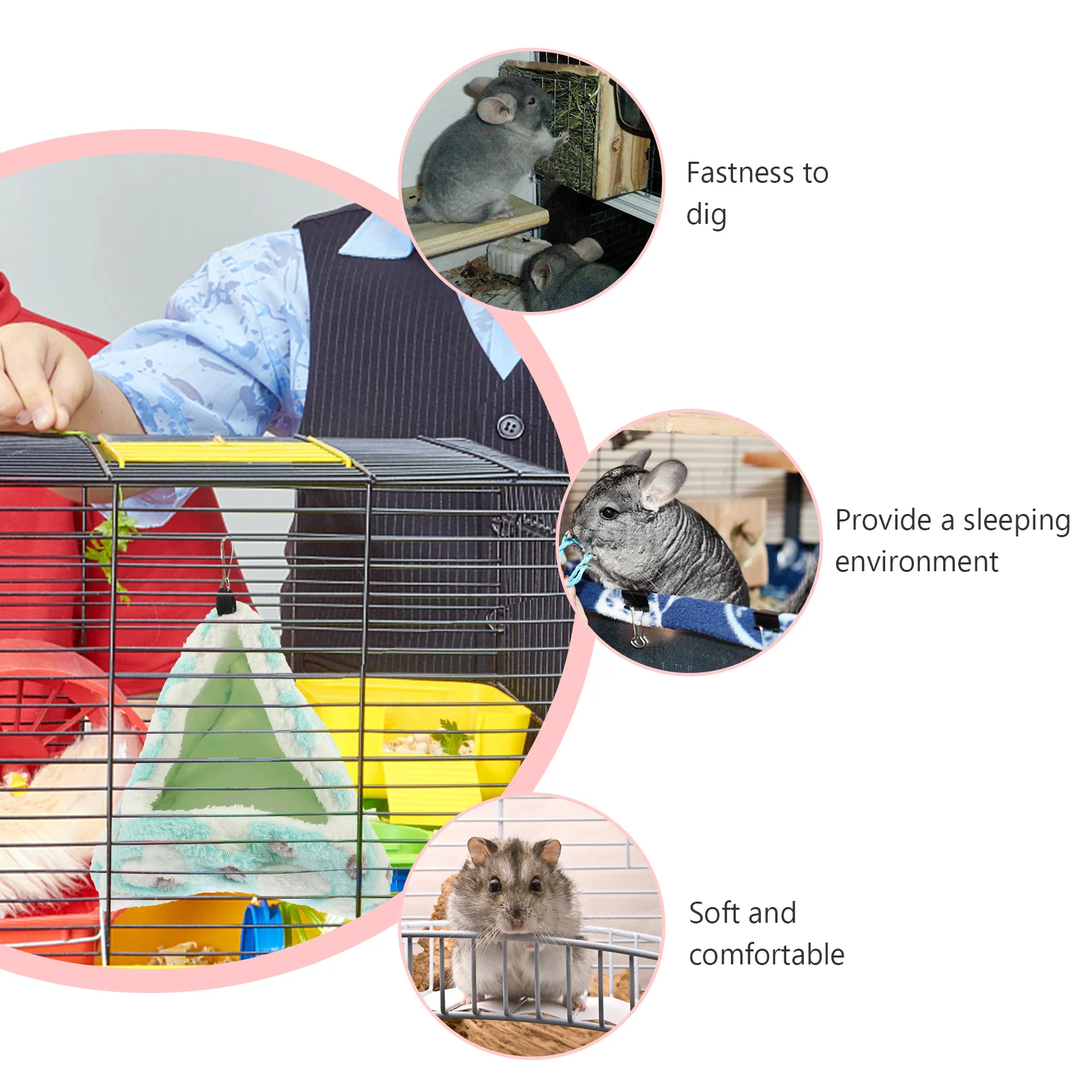 

Warm Pet Sleeping Nest Small Animal Cotton Bed Hedgehog Hamster Squirrel Resting Place Comfortable Hideaway Cozy Nest