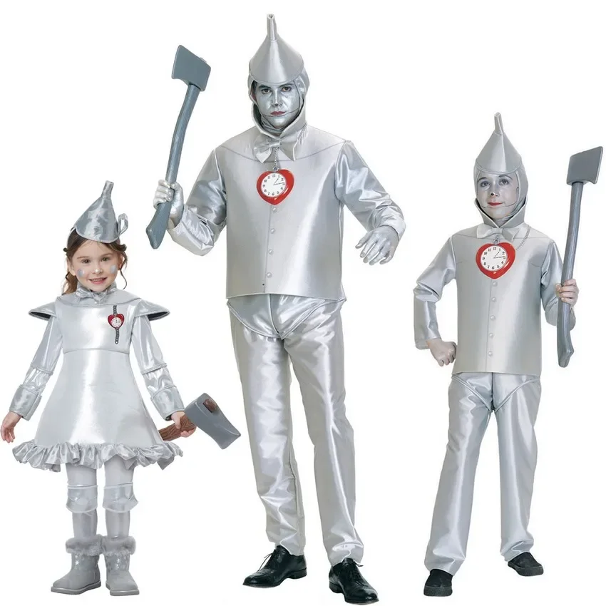 

Halloween Costume Performance Clothing Cosplay Tin Man Role For Adult And Child