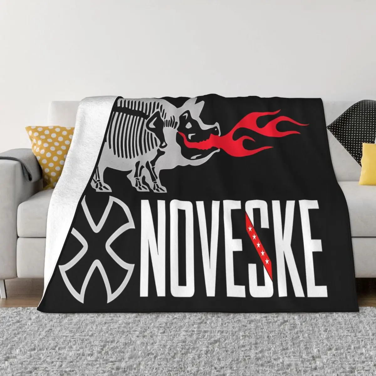 Noveske American Anime Knee Blanket Couple Blankets Custom Blanket Personalized Throw Blanket