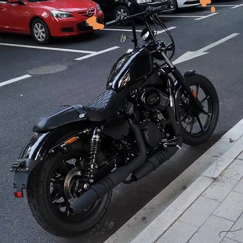 For Jianshe Xiangshuai XS650N and Han800N: Retro, thickened, one-piece dual seat (custom modification).