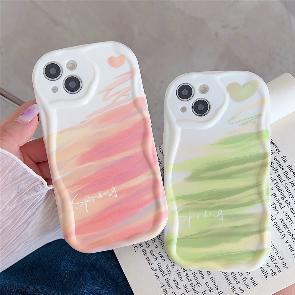 Creative Irregular Wavy Edge Phone Case For Xiaomi Redmi Note 11 10 9 9s Pro Poco X3 10C Mi 11 Lite 5G NE Cartoon Graffiti Cover