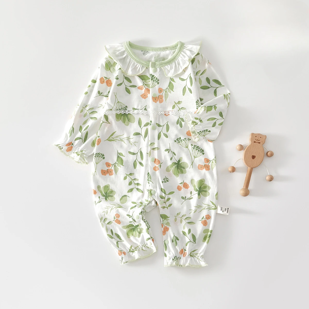 Girls Newborn  Bodysuit Pure Cotton Clothes Thin Baby Cute Printing Princess  Jumpsuit Babe Romper Trend 1-3-6M