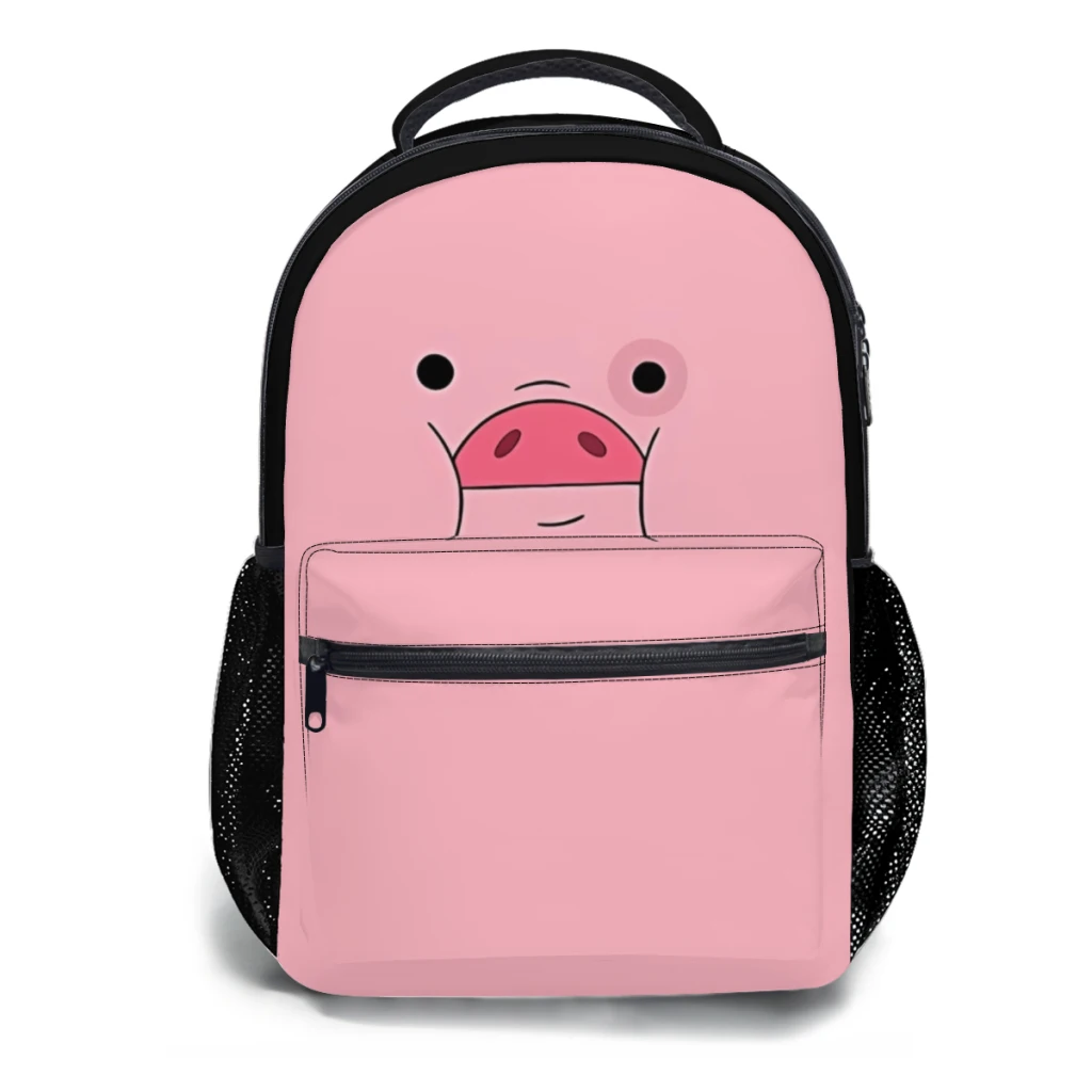 New Fashionable  Cute pig face Backpack Bag Large Capacity Trendy Book Bag Multi-pockets Adjustable 17inch