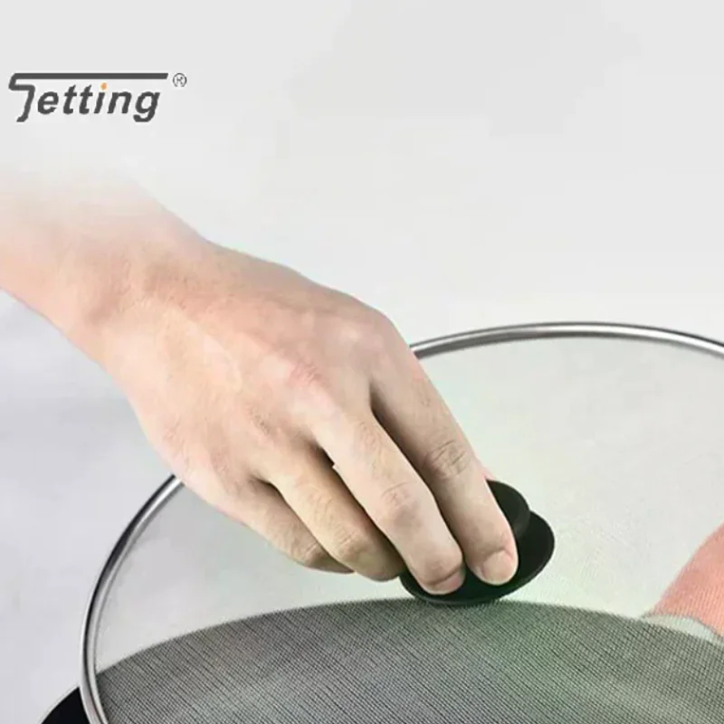 Black Splatter Screen Anti Grease Frying Pan Oil Proof Guard Lid Fine Mesh Splash Guard Pot Cover Lid Kitchen Tools
