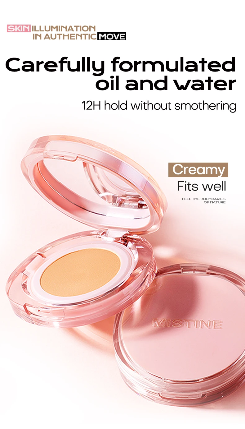 Mistine fond de teint coussin d'air avec finition rosée naturelle 13g maquillage liquide Blush translucide mélange naturel 7g