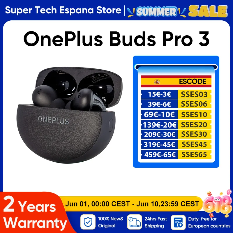2025 Global Version Oneplus Buds Pro 3 TWS Bluetooth Earphone 50dB Active Noise Canceling 43h Battery Life For Oneplus 12/ACE 3