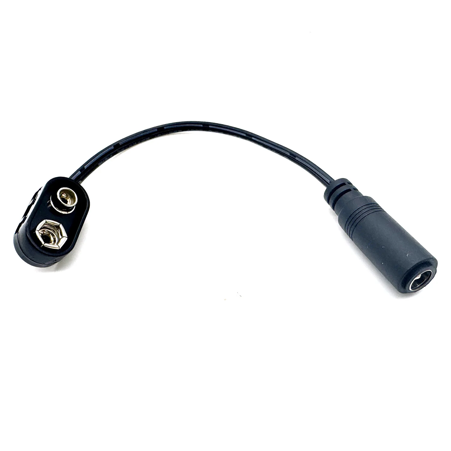 1pc 9V Battery Clip Converter DC Power Cable Snap Connector 5.5mm X 2.1mm Female Reverse Polarity for Guitar Effect Pedal