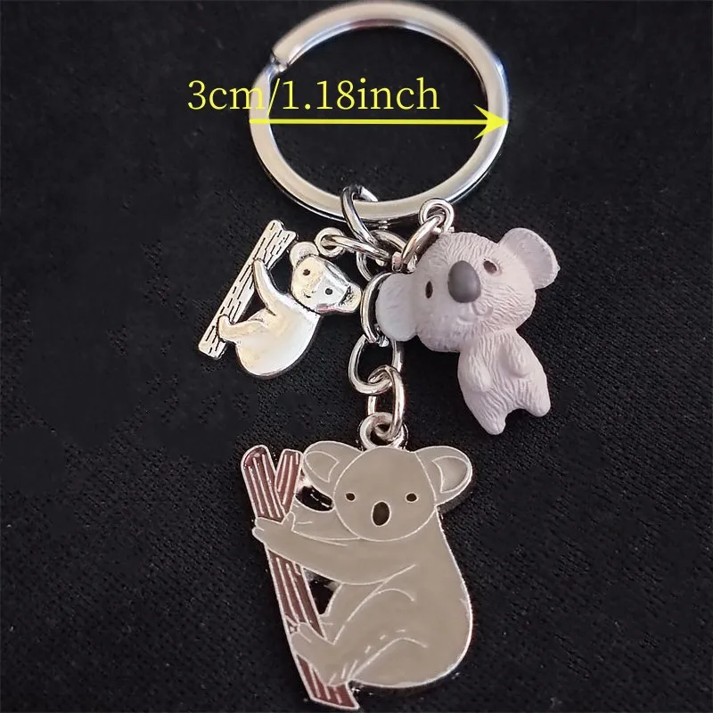 Unique Keychain Cute Koala Animal Keyring Pendant Women Man Jewelry Accessories Gift