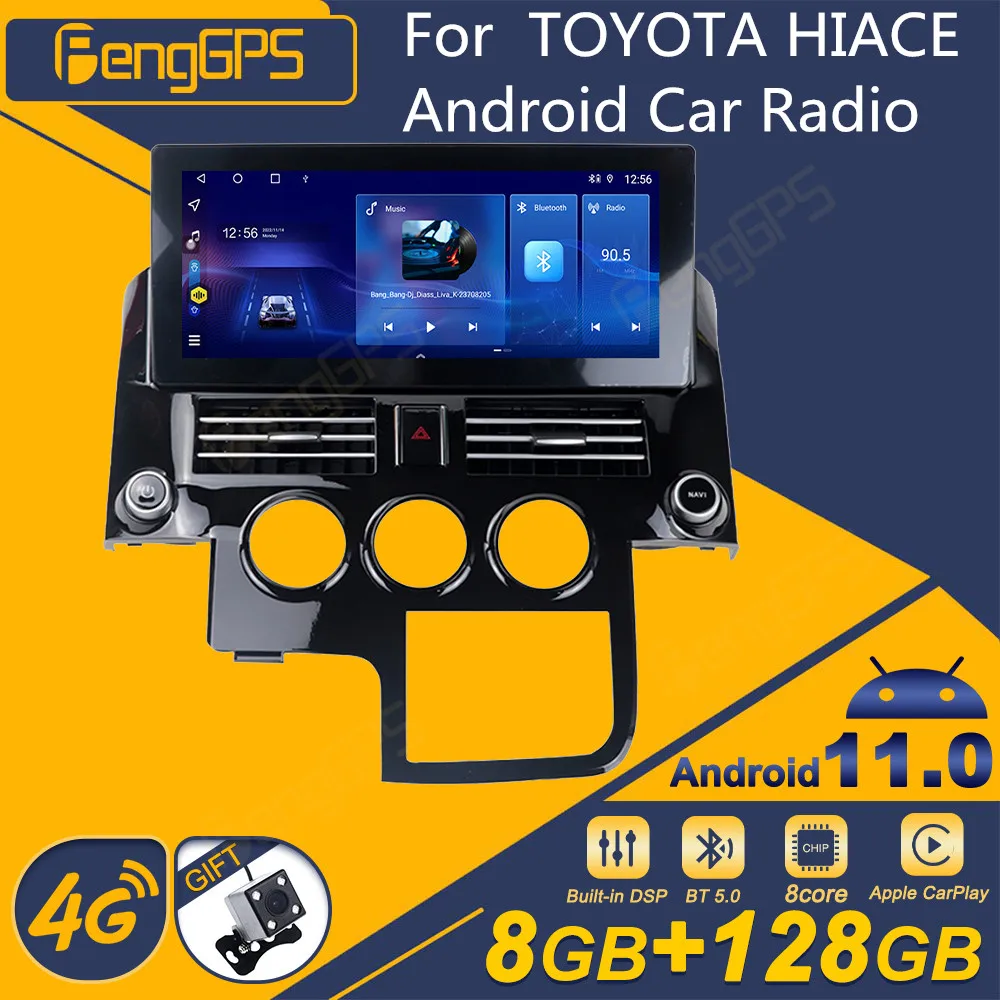 For  TOYOTA HIACE Android Car Radio 2Din Stereo Receiver Autoradio Multimedia Player GPS Navi Head Unit Screen