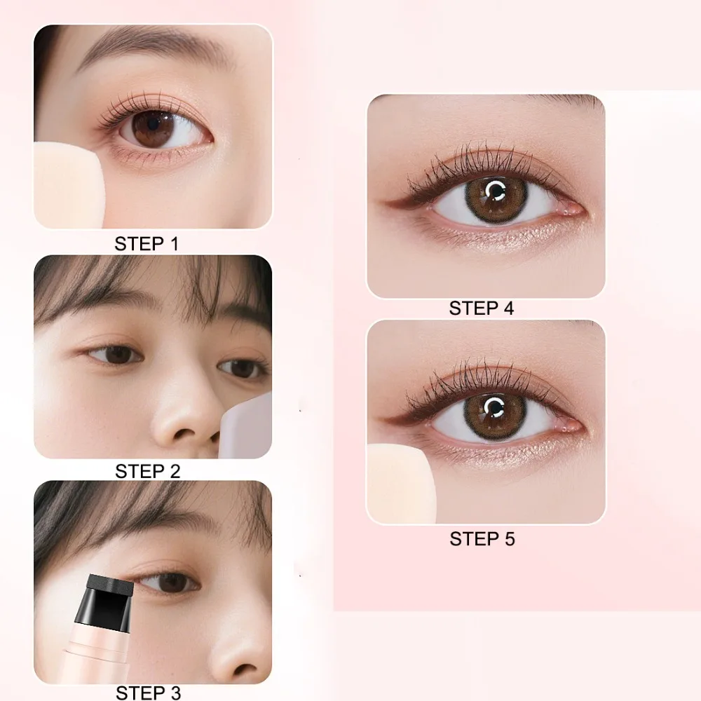 2 stks Schoonheid Matte Draaibare Eyeliner Stempel Waterdicht Sneldrogend Vloeibare Eyeliner Pen Tekenpen Langdurige Eyeliner Seal Gezicht