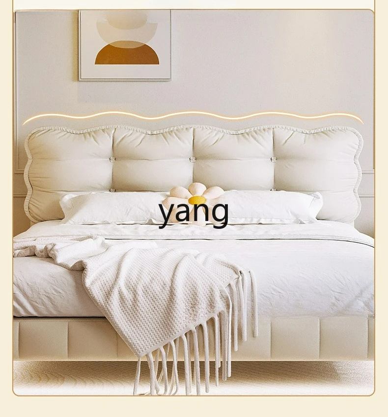 

CX French Cream Wind Suspension Modern Simple Light Luxury Master Bedroom Cloud Fabric Bed