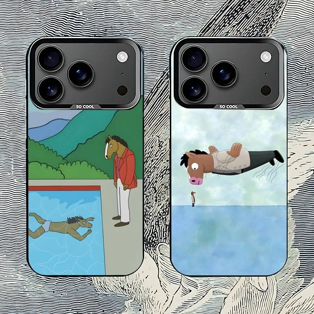 B-BoJack H-Horsemans Phone Case For iPhone 17,16,15,14,13,12,11,Pro,Max,Plus,E,Air,Mini Anti Fall Black Bumper