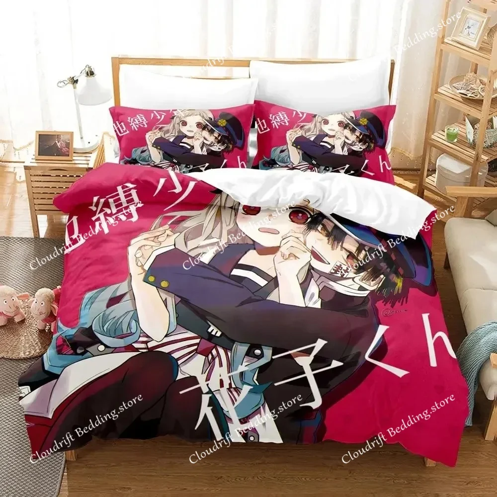Fashion 3D Printing Anime Toilet-bound Hanako-kun Bedding Set Duvet Cover Sets Comforter Bedding Double Size Adults Kids Gift