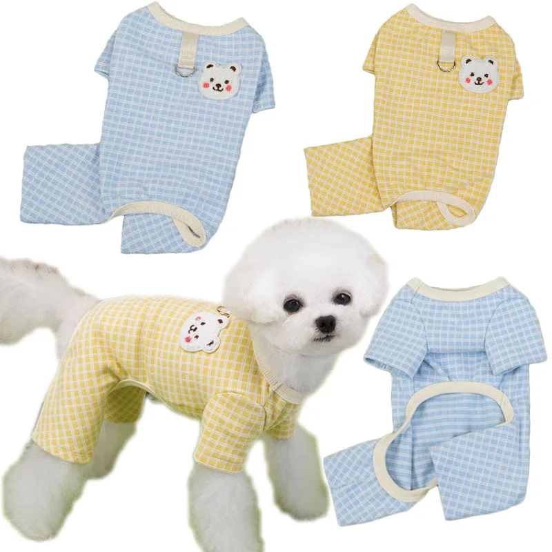 

Plaid Dog Clothes Boys&Girls Costume Pullover Pajamas Overalls Suit For Small Dogs Dachshund Chihuahua Puppy Jumpsuit Pyjamas XL