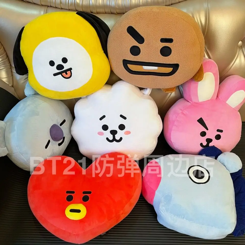 

Аниме Kawaii плюшевая игрушка кукла диванная подушка RJ кукла TATA мультфильм BT21s Девушки спальня декоративная милая подушка орнамент подарок на день рождения