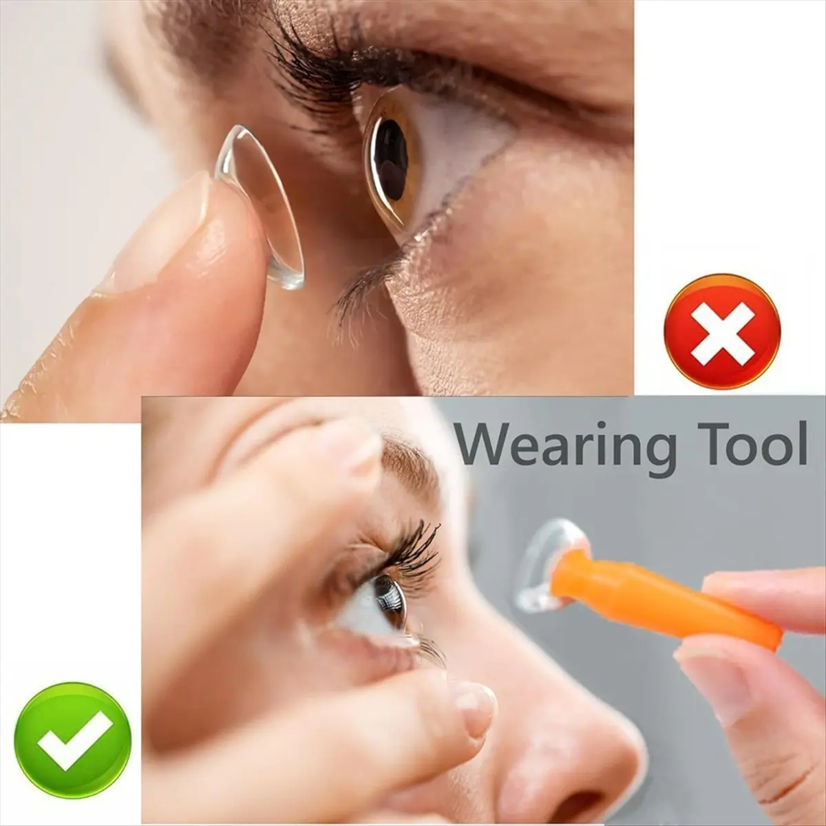 [NEW] 8pc Scleral Cup Lens Inserter,Ventless Contacts Inserter Tool for Scleral Lenses,Hard Contact Lenses,and Prosthetic Eyes