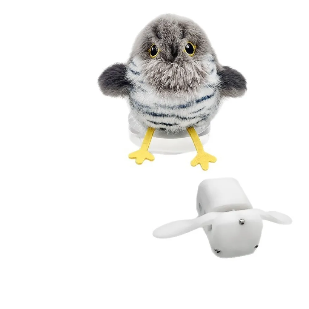 Electric Chirping Bird Touch Activated USB Rechargeable Flapping Bird Cat Squeaky Sound Automatic Dance Interactive Cat