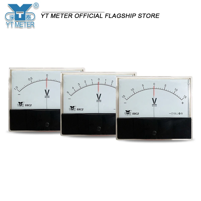 59C2 dc bidirectional voltmeter 10v 15v 20v 30v 50v± pointer DC positive and negative meter 100*120mm