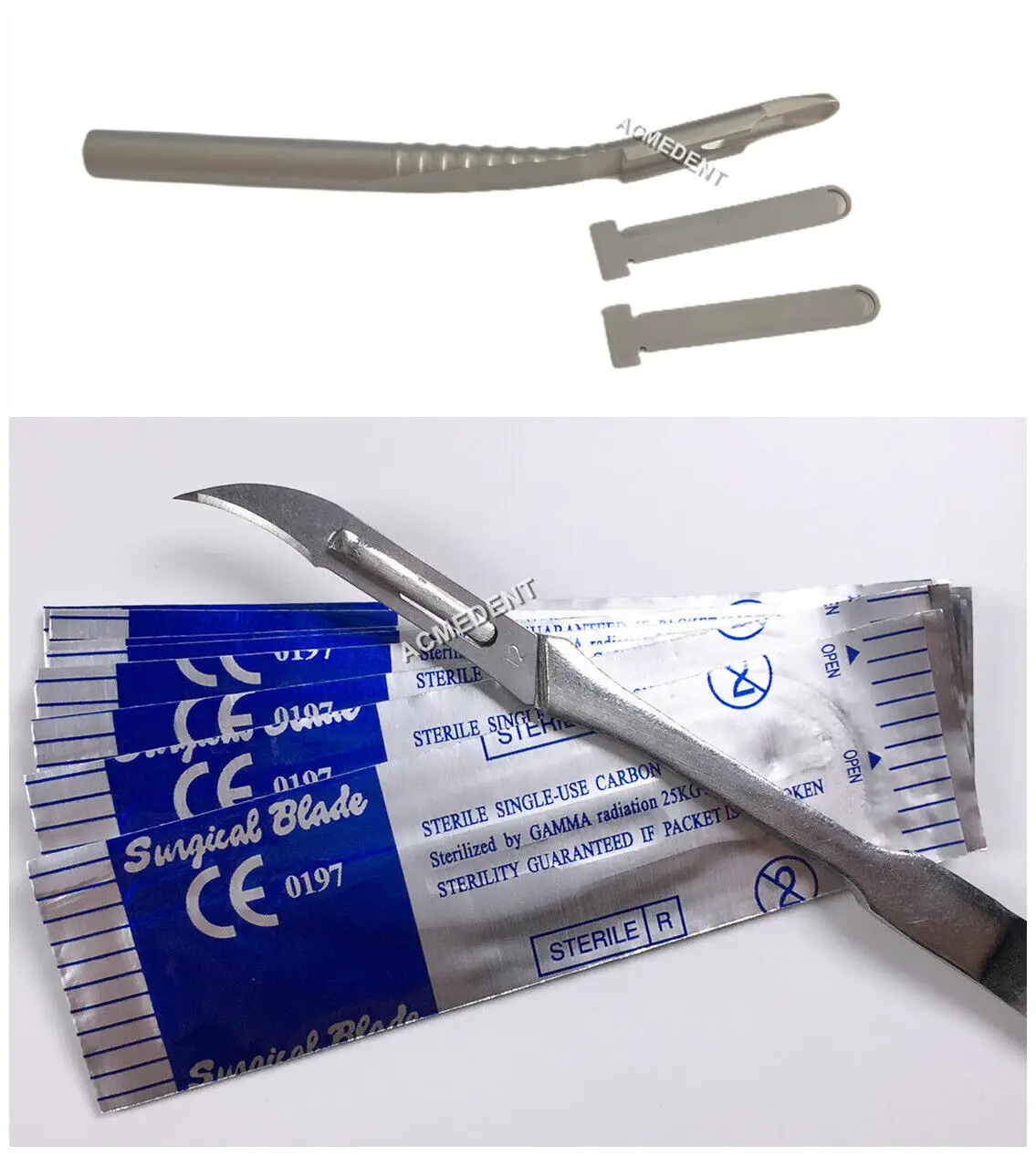 Dental Bone Implant Scraper Collector Hand Held Grafting Blade 12# Scalpel