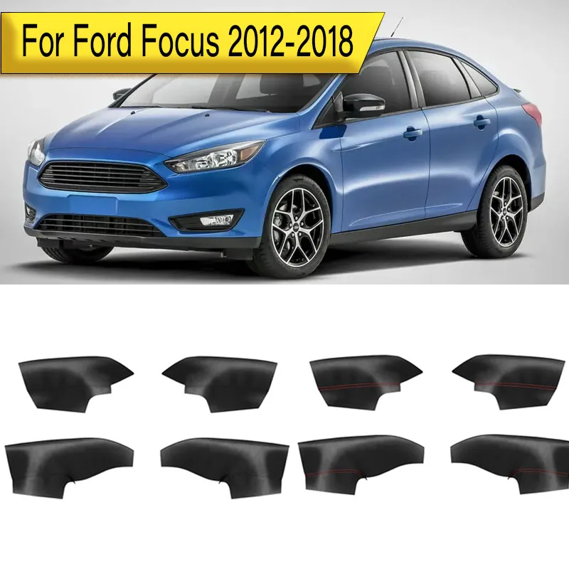 For Ford Focus 2012 2013 2014 2015 2016 2017 2018 4pcs/set Car-styling Interior Door Panel Skin Cover Trim