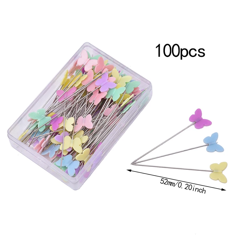 100Pcs/lot Patchwork Pin With Box DIY Button Head Pins DIY Sewing Accessories