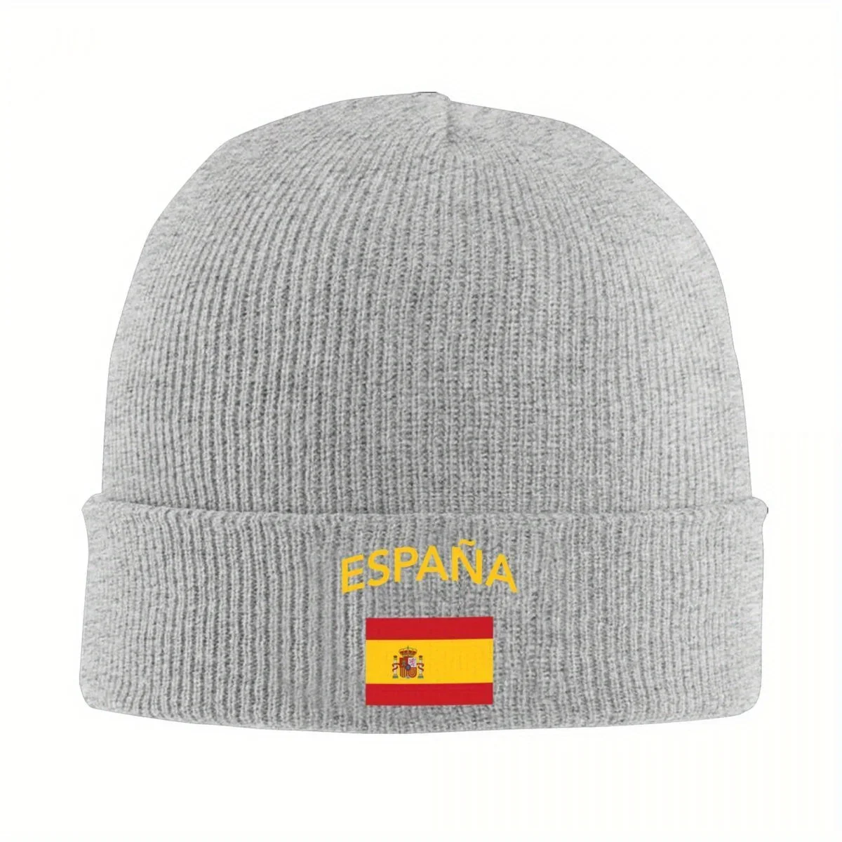 2026 New New Spain Spanish Flag Warm Knitted Cap Hip Hop Bonnet Hat Autumn Winter Outdoor Beanies Hats For Men Women Adult
