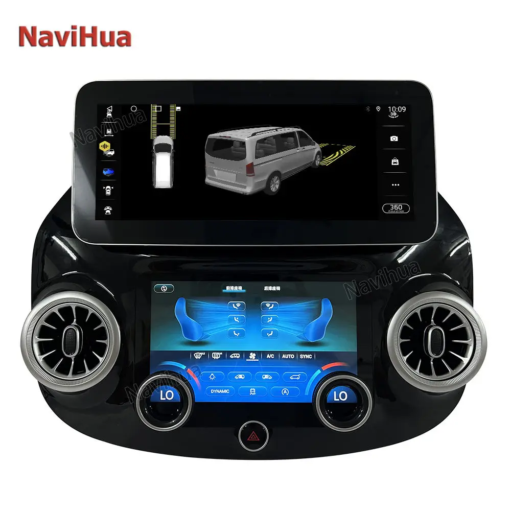 12.3 Inch Android 10 Best Quality Radio Auto Stereo Multimedia Screen for Mercedes Benz Vito W447 Climate Control