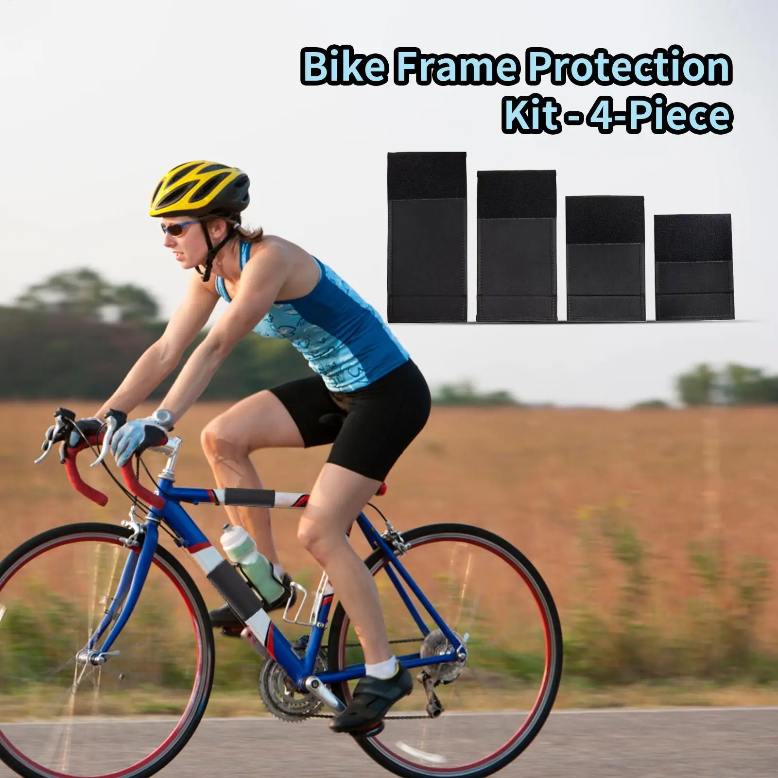 Bike Frame Protector Wrap Mountain Bike Frame Wrap For Protection 4 Pieces Self-Adhesive Reusable Protector For Men Women