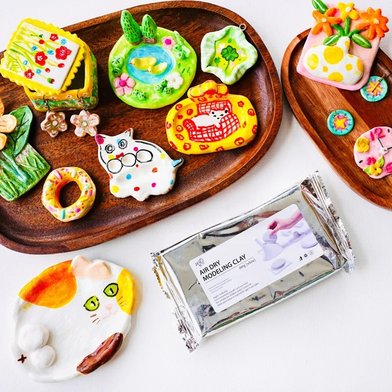 صندوق ألوان الطين من Chromix - مجموعة أدوات ماندالا اليدوية DIY مع طين جاف بالهواء والدهانات وأدوات للإبداع الفني الفريد