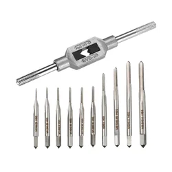 10Pcs Micro-Taps Bit Small Hand Screw Thread Taps M1-M3.5 HSS Mini Metric Plug Tap Screw Tap Drill Tapping Tool