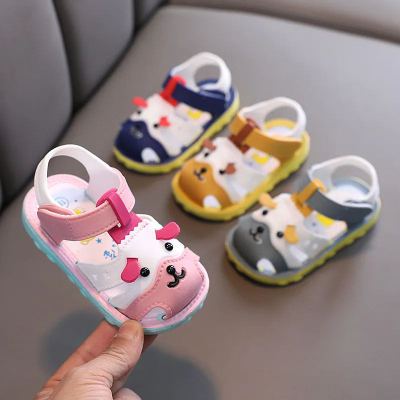 New sandals toddler shoes package head soft bottom non-slip 1-2-3 years old baby children's shoes boys and girls sandals