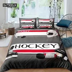 Home Living Luxury 3D Ice Hockey Equipment Bedding Set Duvet Cover Pillowcase Kids Bedding Set Queen and King EU/US/AU/UK Size