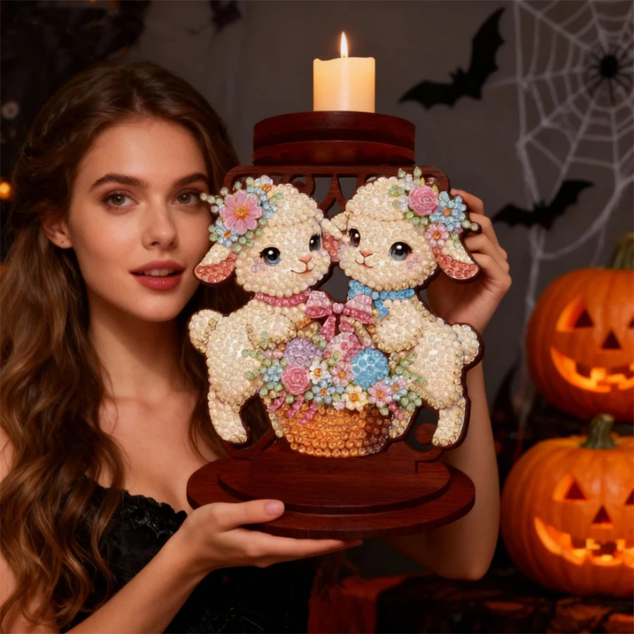 

Sheep Diamond Art Tabletop Decorations Acrylic Special Shape Christmas Desktop Diamond Art Kits Diamond Painting Desktop Decor