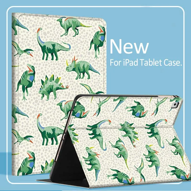 

Cartoon Dino Heart Pattern Tablet Case For iPad Pro Air Mini 1 2 3 4 5 6 7 7th 8th 9th 10th 11th 10.2 9.7 10.5 10.9 11 2024 2025